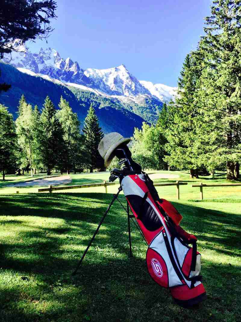 Golf equipment in Chamonix mountains